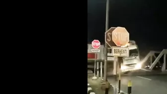 Train Hits Truck Stuck On Tracks, Causing Huge Fireball