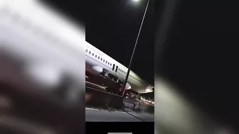 Truck Carrying Plane Body Hits Pedestrian Bridge