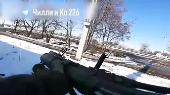 Ukrainians Attack Russian Truck With Rocket Launcher