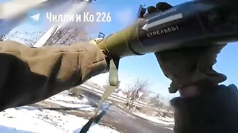 Ukrainians Attack Russian Truck With Rocket Launcher