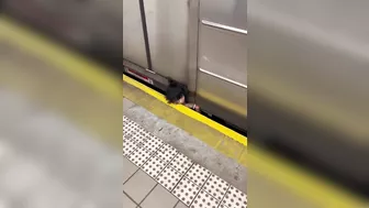 Woman Trapped Between Train And New York City Subway Platform