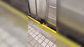 Woman Trapped Between Train And New York City Subway Platform