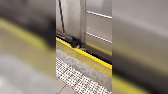 Woman Trapped Between Train And New York City Subway Platform