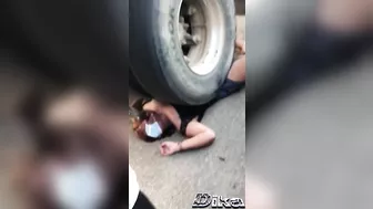 Woman Dies Under Truck Wheels