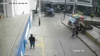 A Woman Fell From The Third Floor Of A School Building In Peru.