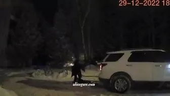 A Woman Lies On The Street, Crushed By A Passing Car. Russia