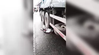 Woman On Motorcycle Hit By Truck