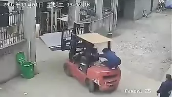 Worker Crushed To Death By Forklift