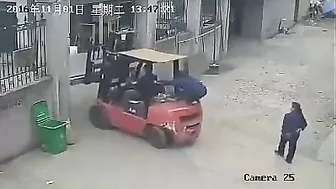 Worker Crushed To Death By Forklift