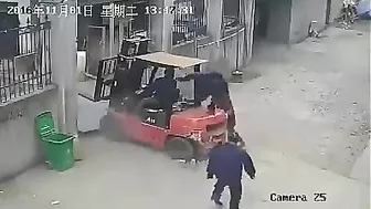Worker Crushed To Death By Forklift