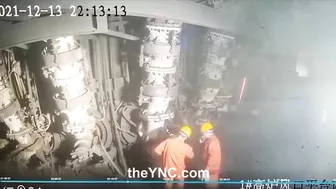 Industrial Accident - Worker Blown Away By Pressure Chamber