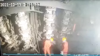 Industrial Accident - Worker Blown Away By Pressure Chamber