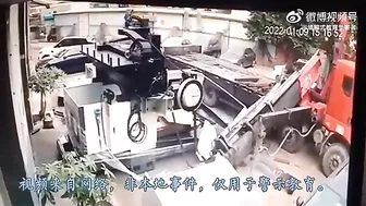 Worker Crushed To Death By Falling Machine