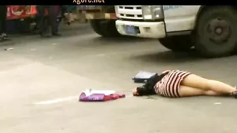 Young Woman's Head Crushed By Truck
