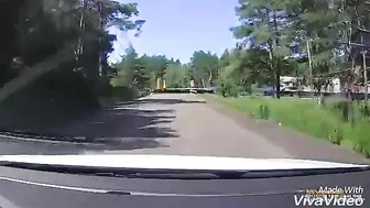 Semi Truck Tries To Drive Over Train Tracks