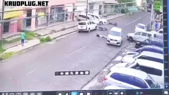 Two Bicycles And One Car Involved In A Bizarre Accident