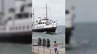 700-ton Ferry Heading For Wales Crashes Into Harbour Wall