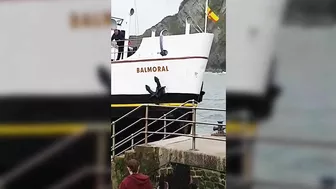 700-ton Ferry Heading For Wales Crashes Into Harbour Wall