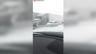 100 Cars Piled Up In Buffalo, New York, Creating A Doomsday Scene
