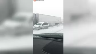 100 Cars Piled Up In Buffalo, New York, Creating A Doomsday Scene