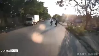 Vietnamese Moped Driver Is Out Of Luck After Being Thrown Under Dashcam Car