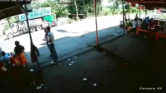 Bicyclist Hits Truck And Is Pierced By Mirror