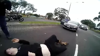 Cyclist Witnesses Horrific Accident As Man Gets Off Bike