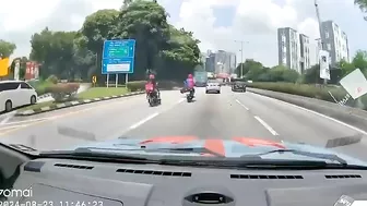 Bicyclist Hit By Spinning Tire
