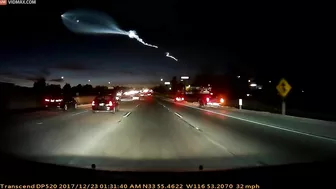 Watch Car Accident During Space X Rocket Explosion