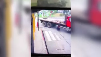 Careless Woman In Guatemala Runs Over Truck