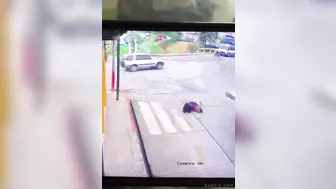 Careless Woman In Guatemala Runs Over Truck