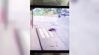 Careless Woman In Guatemala Runs Over Truck
