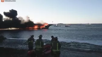 Casino Boat Catches Fire, 50 People Jump Into Sea