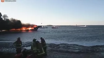 Casino Boat Catches Fire, 50 People Jump Into Sea
