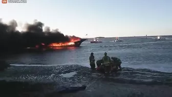 Casino Boat Catches Fire, 50 People Jump Into Sea