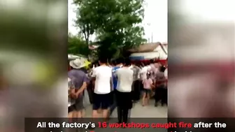 An Explosion At A Plastics Factory In Northern China Was Captured On Camera