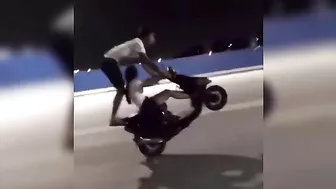 Couple Dies Performing Stunt On Moped