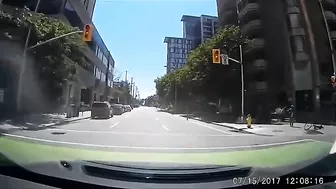 Cyclist Hit By Car After Running Red Light