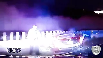 Dashcam Police, Civilians Rescue Passengers From Burning Vehicle