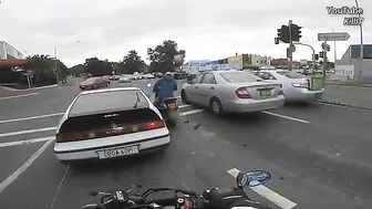 Dashcam Footage Shows Moment Truck Slams Into Careless Car