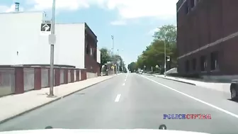 Dashcam Footage Shows A Police Car Flipping Over After A Collision