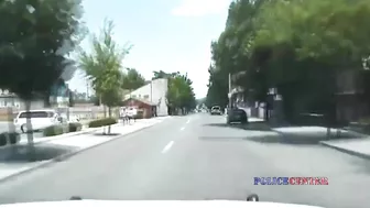 Dashcam Footage Shows A Police Car Flipping Over After A Collision