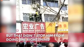 Disabled Man Rescues Pregnant Woman From Burning Building