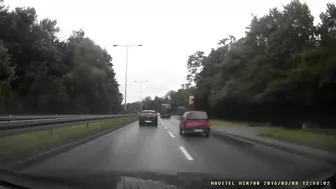 The Driver Turned Too Fast And Skidded Off The Road.