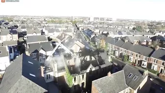 Drone Footage Captures The Aftermath Of A Devastating Fire - Video