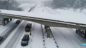 Drone Video Of Pileup On Interstate 94 West Of Kalamazoo