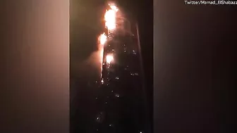 Dubai's 330-meter-high Torch Tower Burns Down