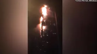 Dubai's 330-meter-high Torch Tower Burns Down