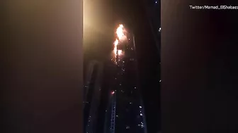 Dubai's 330-meter-high Torch Tower Burns Down