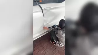 Man's Calf Was Injured By Car Door While Driving